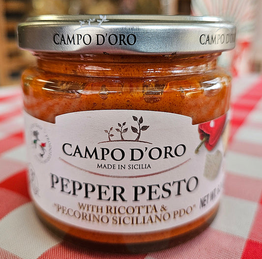 Pepper Pesto with Ricotta and Pecorino Siciliano - Imported