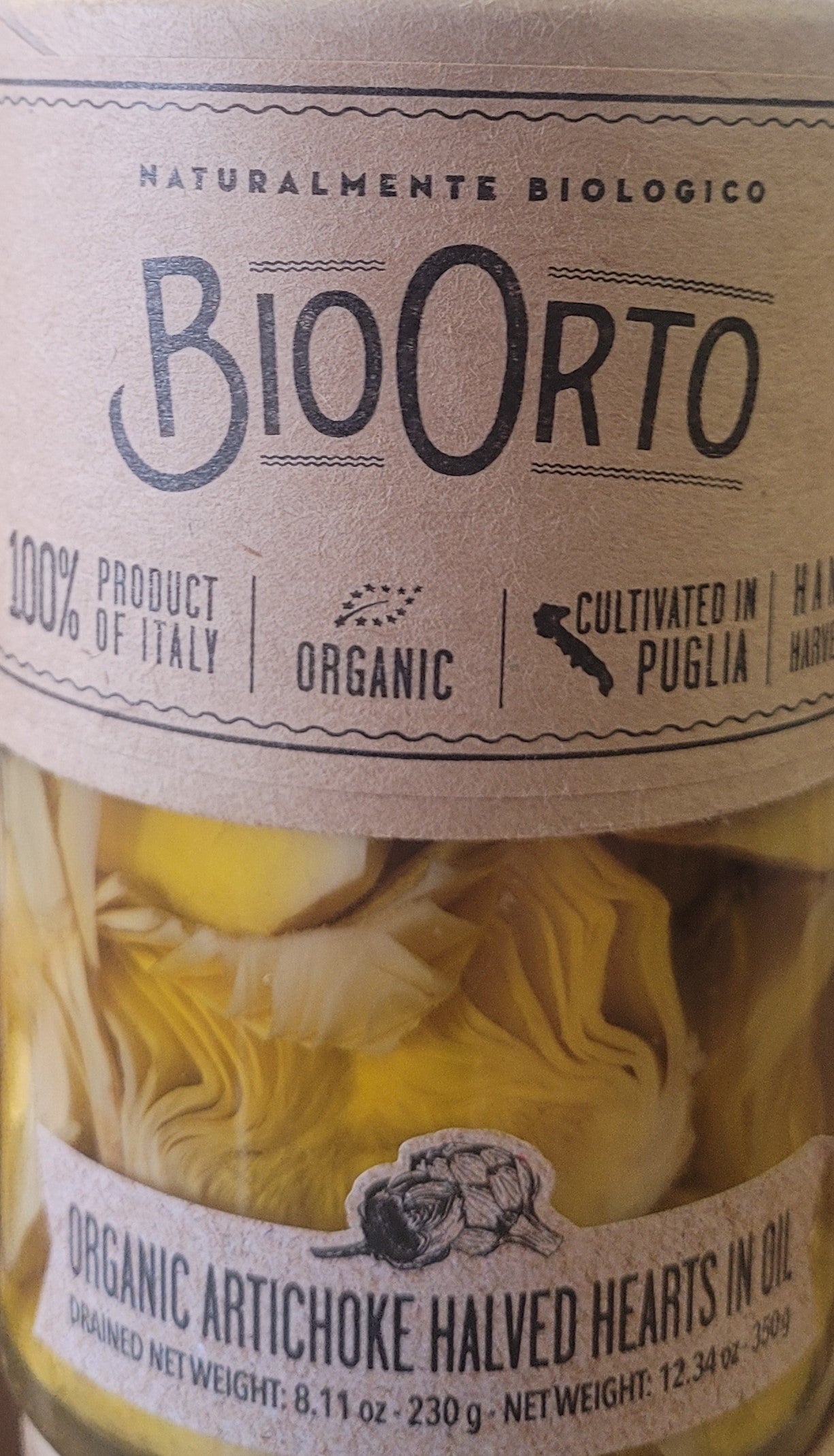 Organic Artichokes in Extra Virgin Olive Oil