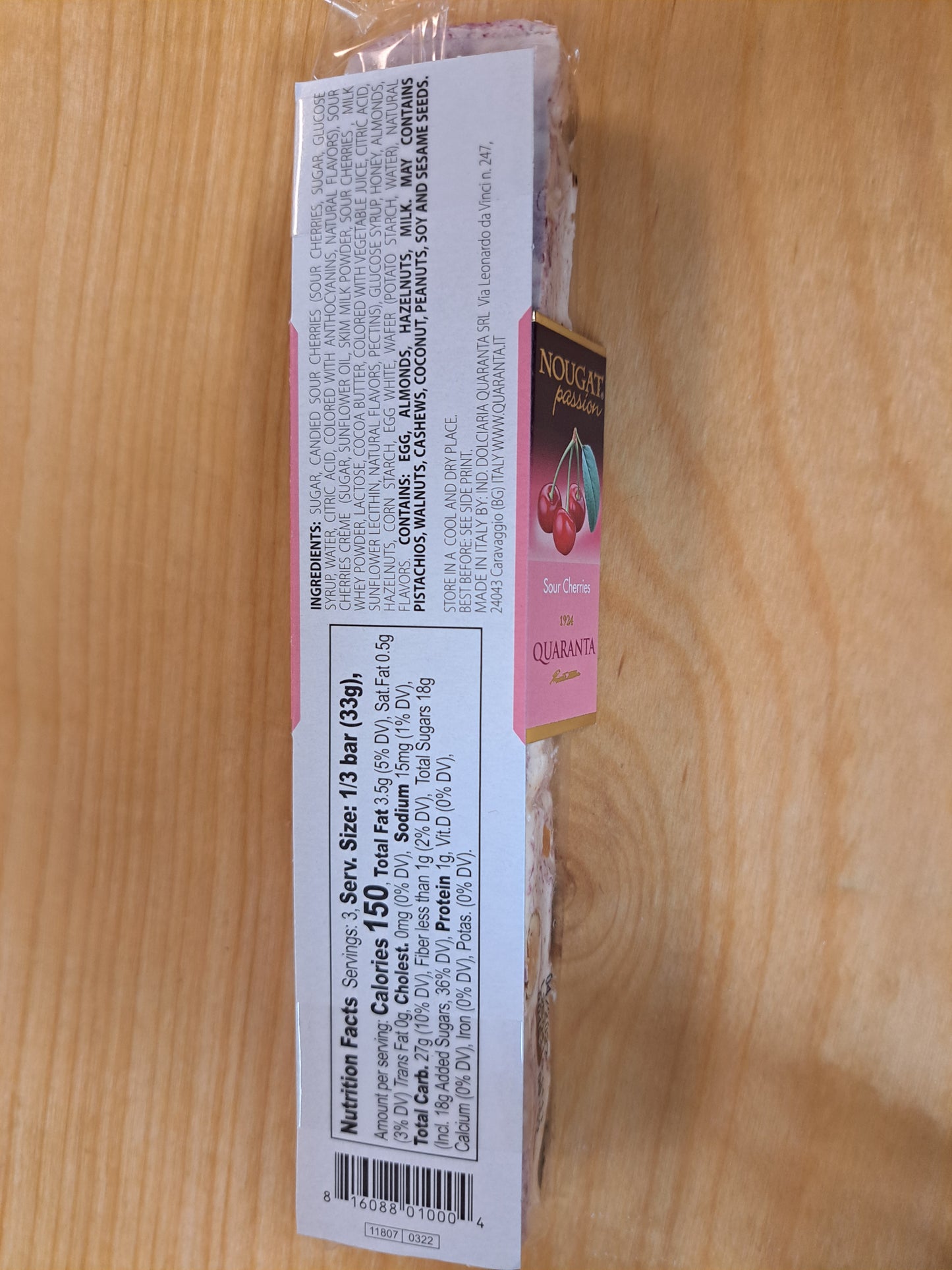 Quaranta Soft Nougat with Cherries