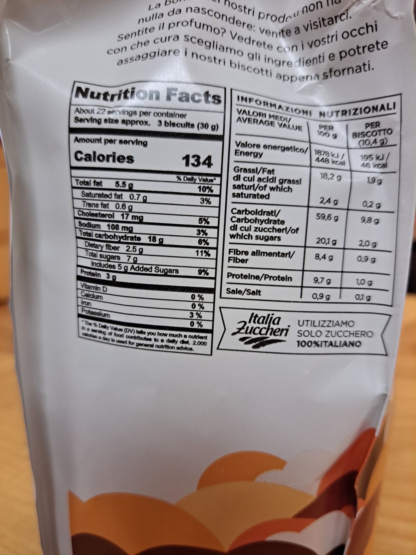 Rustici Integrali Whole Wheat Cookies