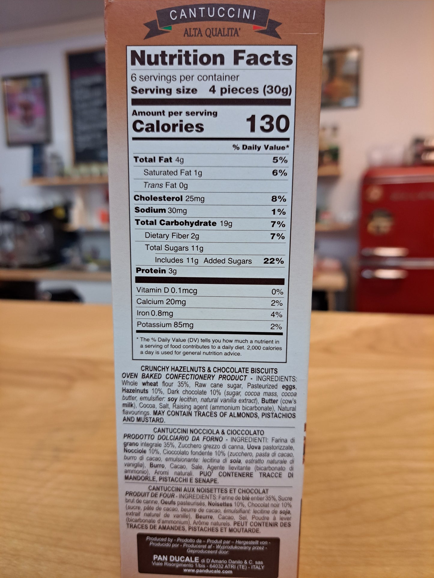 Cantuccini Chocolate Hazelnut Biscotti