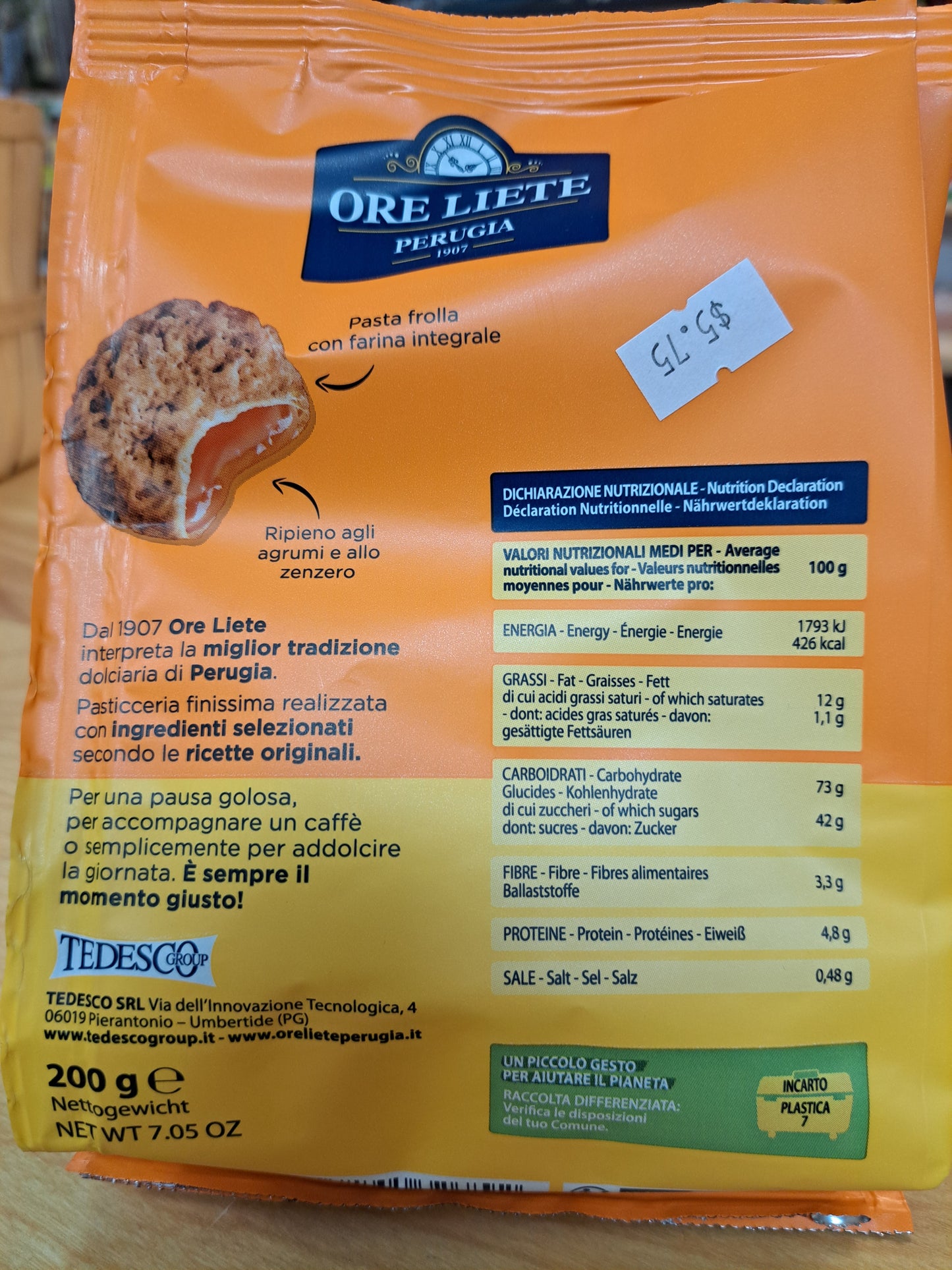 Brezza D'Oriente Citrus Ginger Cookies