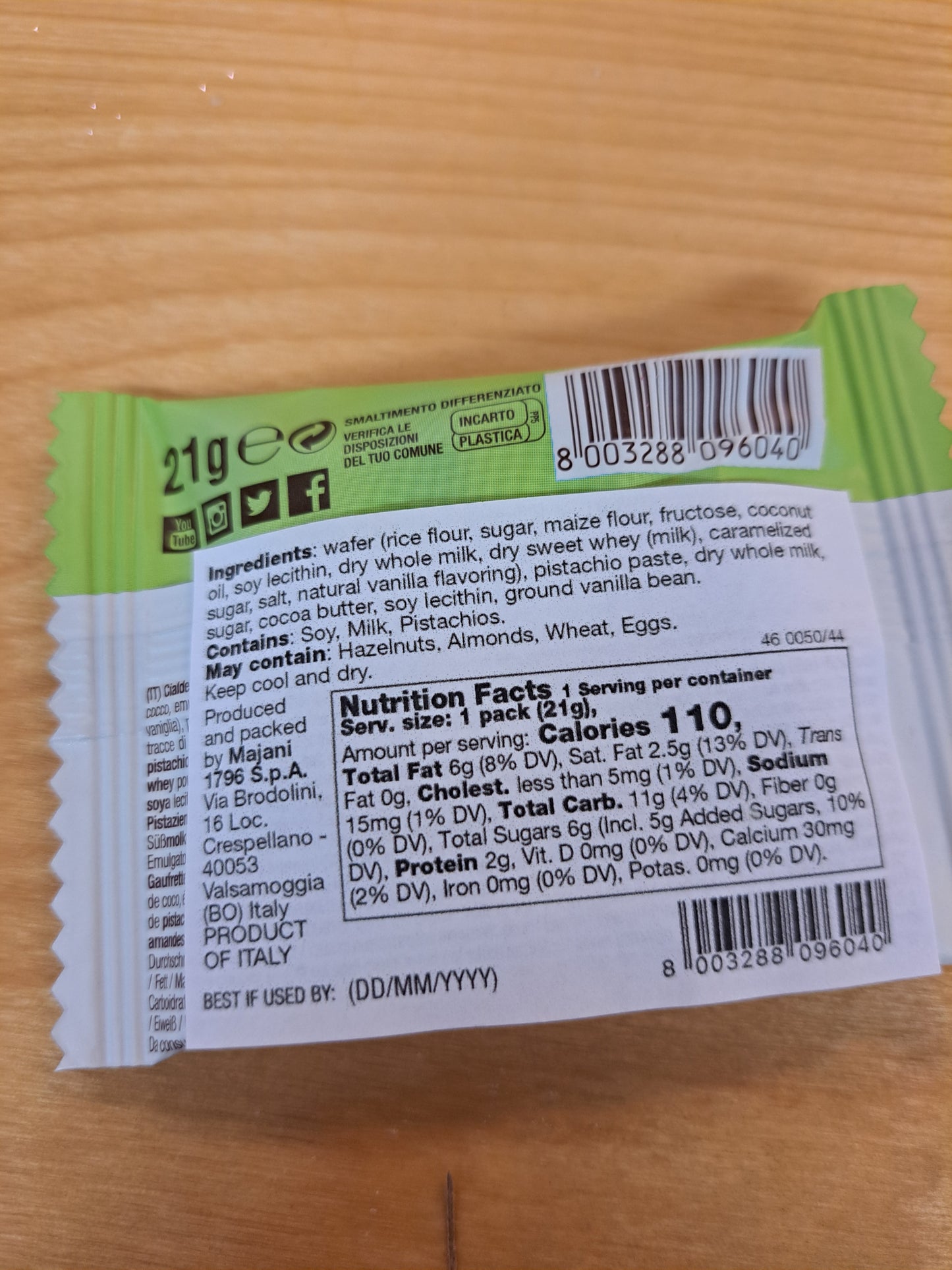 Majani Pistacchio Cream Cookie