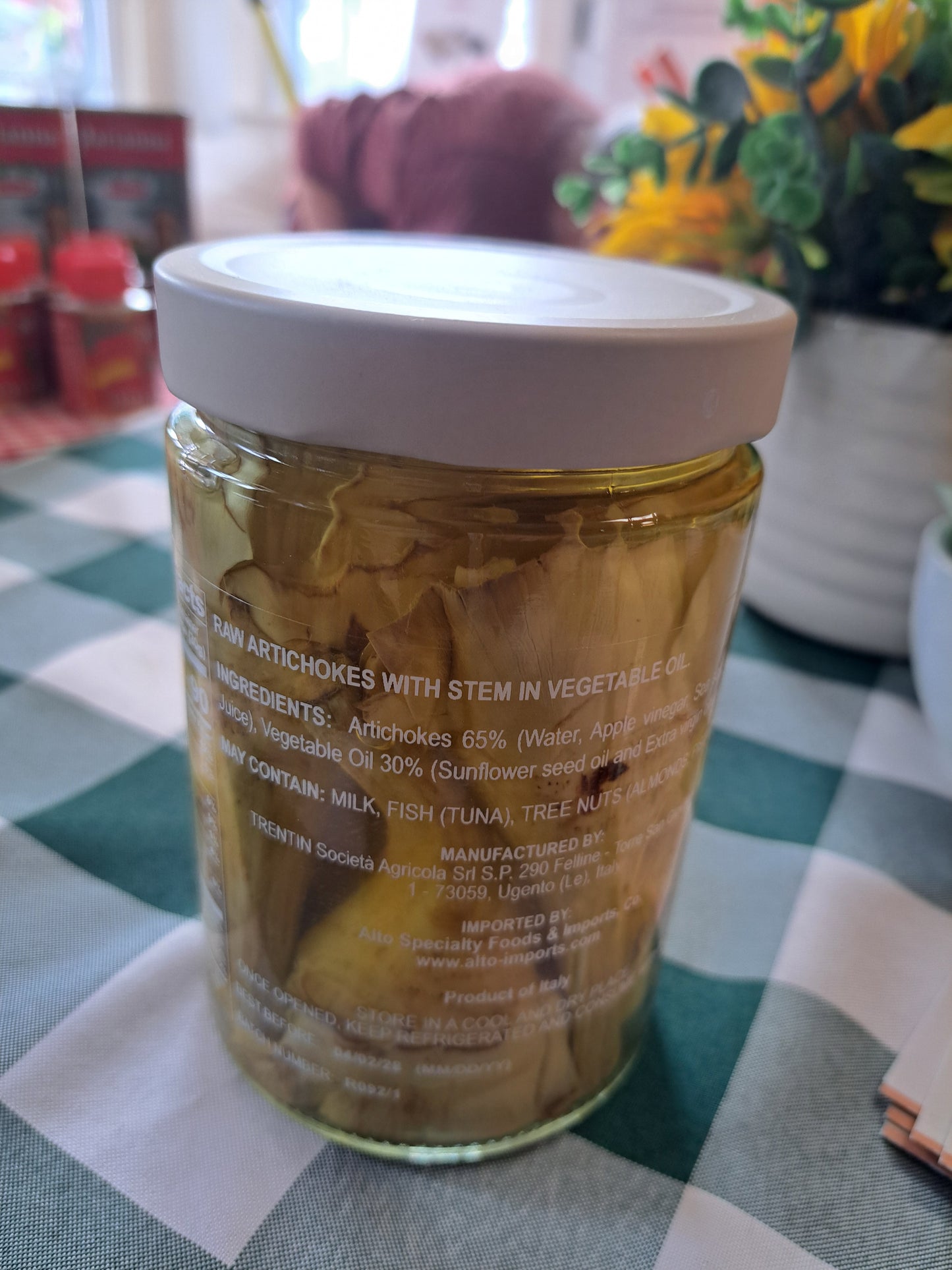 Artichokes with Stem Label