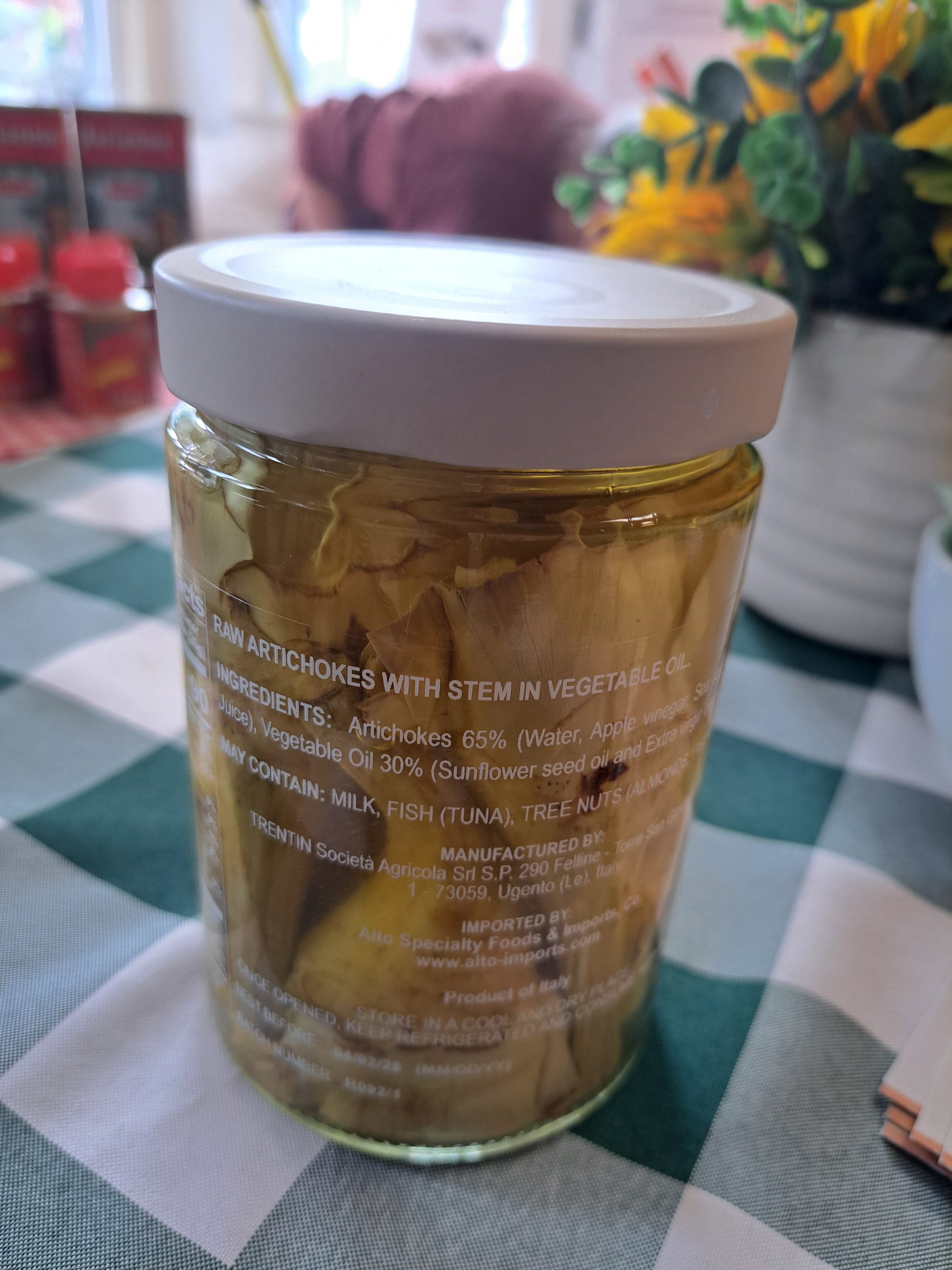Artichokes with Stem Label
