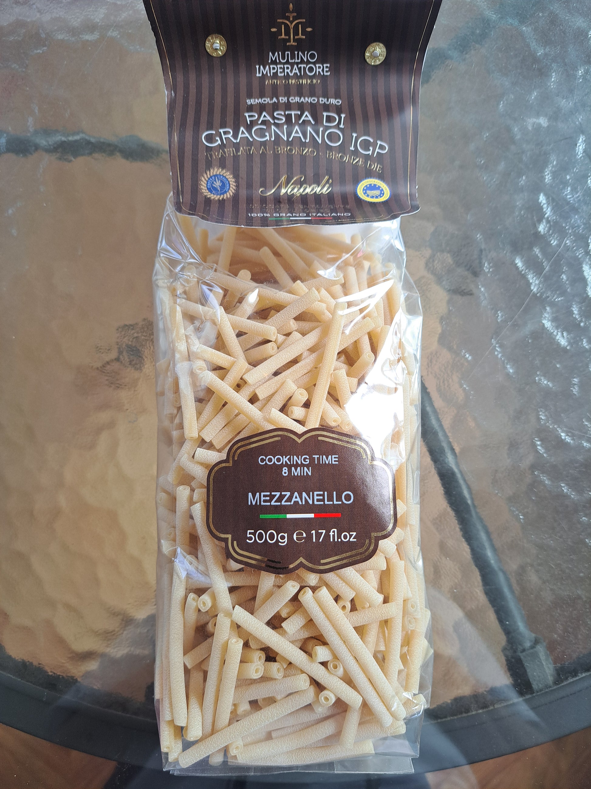 Packaged pasta with a clear background