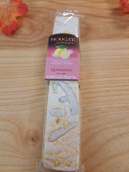 Quaranta Soft Nougat with Candied Lemon Peel and Nuts
