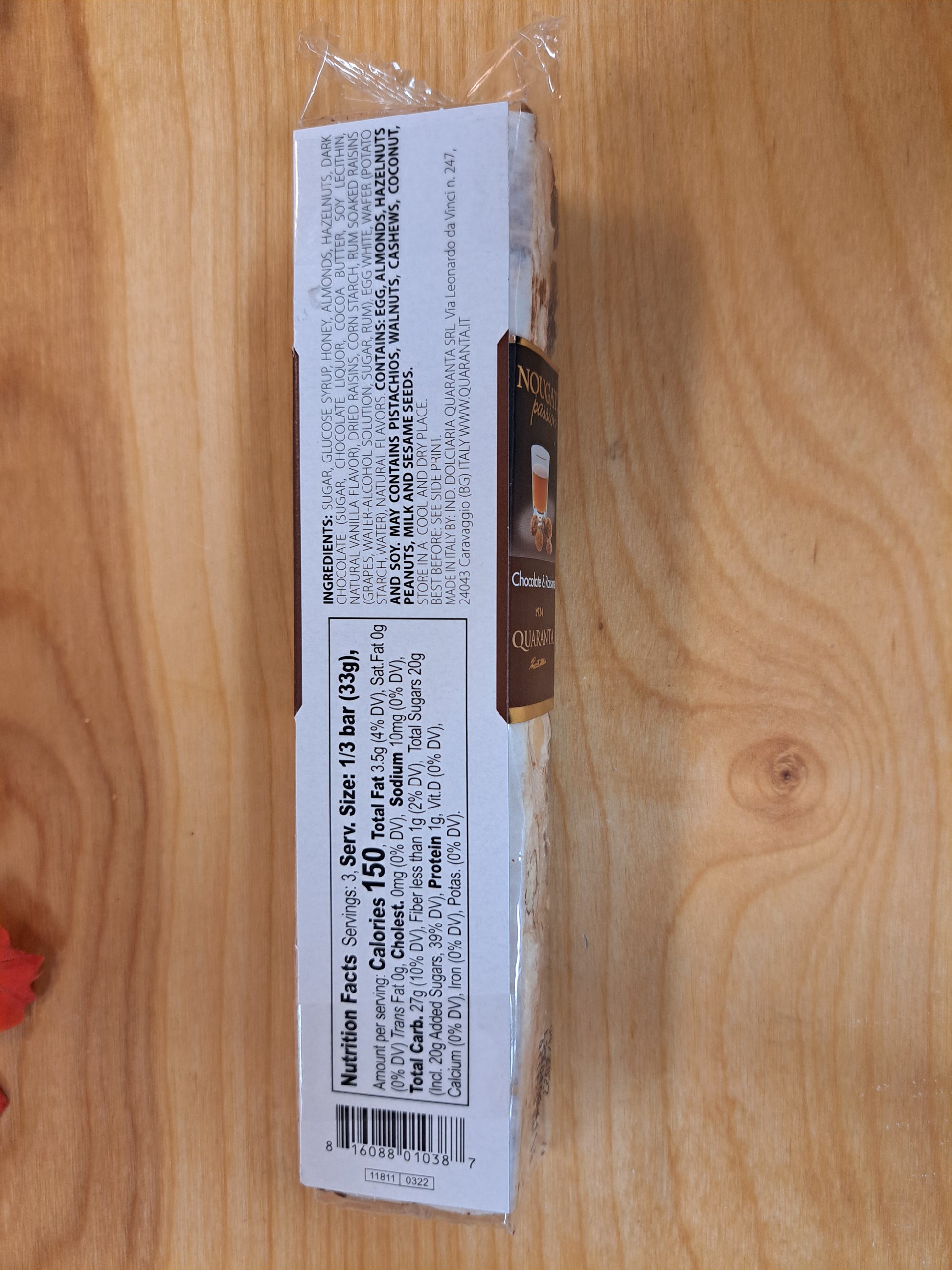 Packaged product on a wooden surface