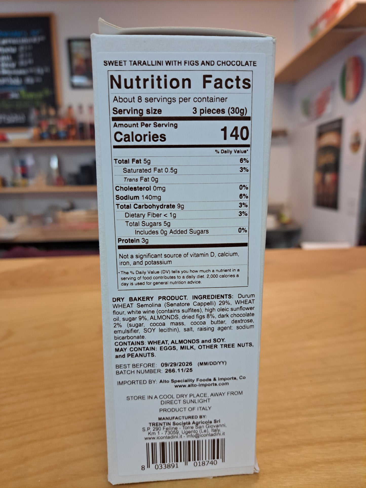 Tarallini - With Figs and Chocolate Nutrition Info