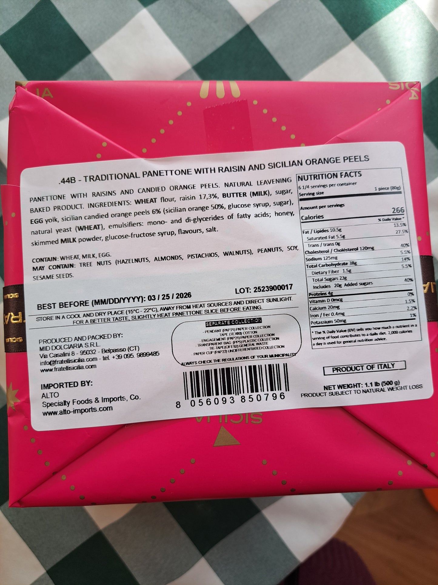 Traditional Panettone Info