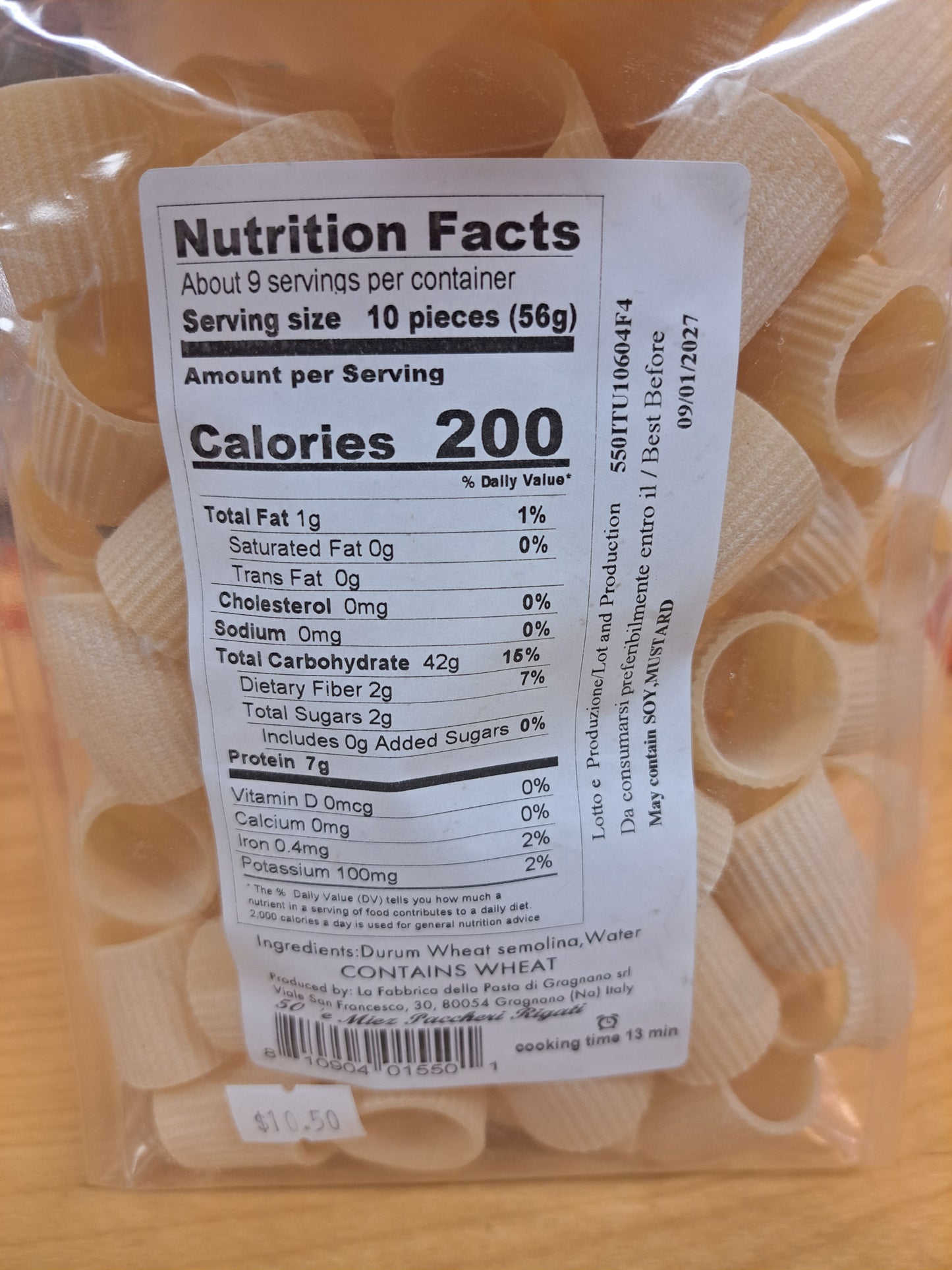 e Miez Paccheri Rigati Label