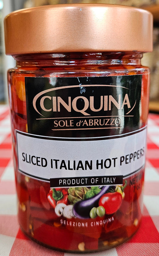 Sliced Italian Hot Peppers ~ Imported