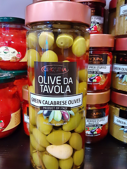 Green Calabrese Olives  11.4 oz
