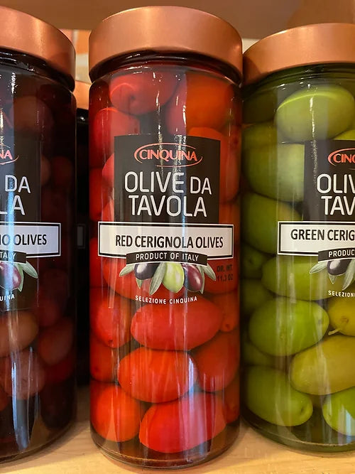Red Cerignola Olives 11.3 oz